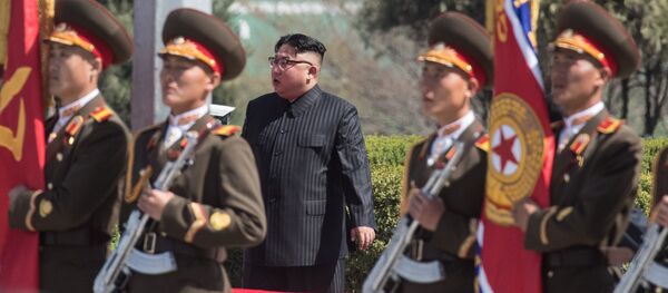 Глава КНДР Ким Чен Ын, фото из архива Глава КНДР Ким Чен Ын, фото из архива - Sputnik Азербайджан