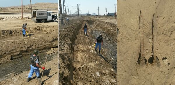 Неразорвавшиеся боеприпасы, обнаруженные в поселке Локбатан Гарадагского района Неразорвавшиеся боеприпасы, обнаруженные в поселке Локбатан Гарадагского района - Sputnik Азербайджан
