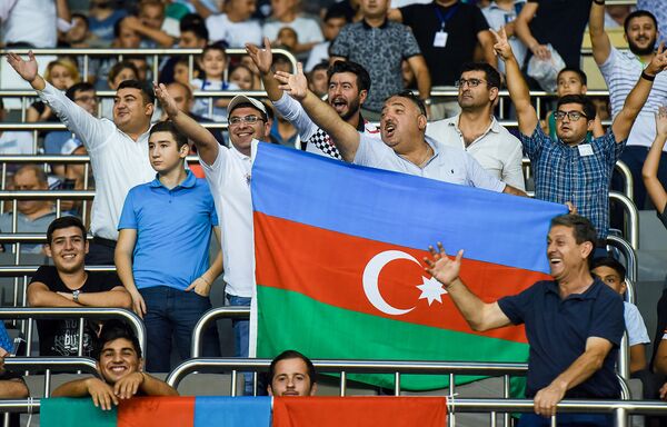 Первый матч раунда плей-офф Лиги чемпионов между азербайджанским Карабахом и датским Копенгагеном - Sputnik Азербайджан
