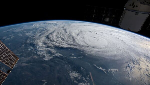 Ураган Харви , США, с борта Международной космической станции - Sputnik Azərbaycan