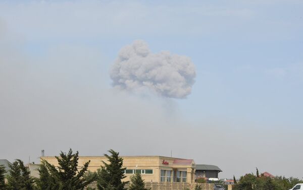 Пожар в оружейном складе N-ской воинской части Министерства обороны Азербайджана - Sputnik Азербайджан