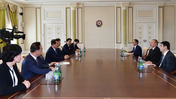 Президент Ильхам Алиев принял делегацию Национальной Ассамблеи Республики Корея - Sputnik Азербайджан