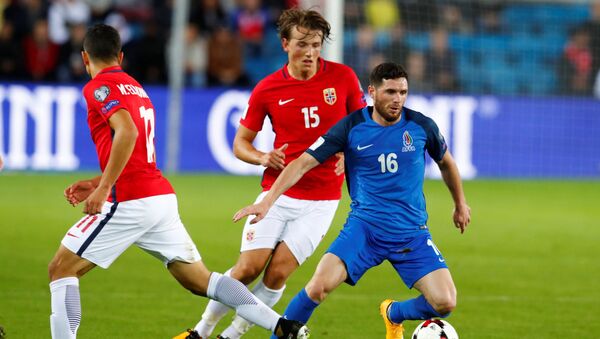 Футбольный матч между сборными Норвегии и Азербайджана, Осло, 1 сентября 2017 года - Sputnik Азербайджан