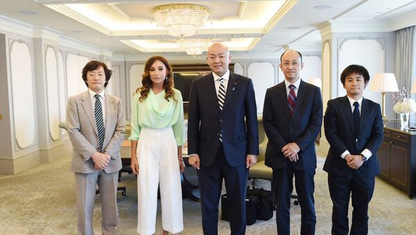 Первый вице-президент Мехрибан Алиева встретилась с парламентским заместителем министра иностранных дел Японии - Sputnik Азербайджан