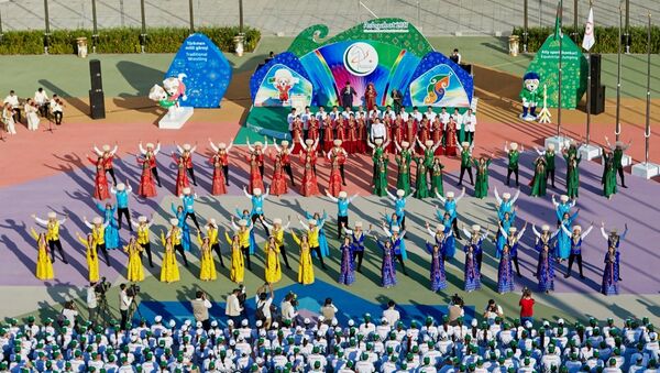 Церемония приветствия команд-участников Ashgabat 2017, 14 сентября 2017 года - Sputnik Азербайджан