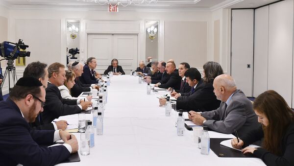 Президент Алиев встретился с представителями еврейских организаций США - Sputnik Азербайджан