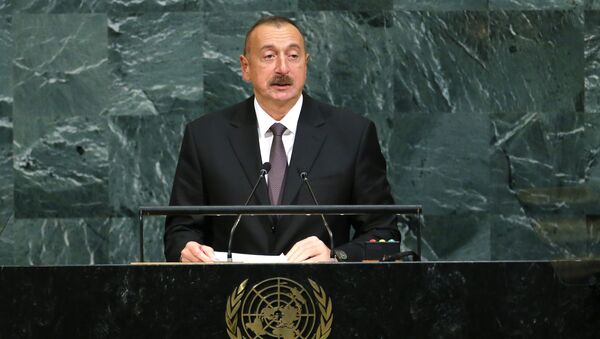 Azərbaycan prezidenti İlham Əliyevin BMT Baş Assambleyasının 72-ci sessiyasında çıxışı - Sputnik Azərbaycan