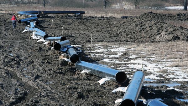 Строительство газопровода-отвода, фото из архива - Sputnik Азербайджан