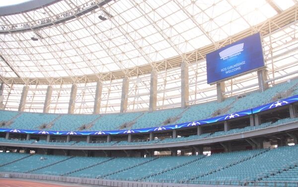 Бакинский олимпийский стадион в преддверии футбольного матча Карабах-Рома - Sputnik Азербайджан