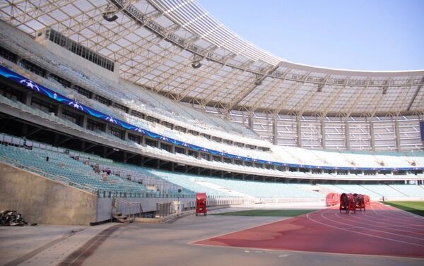 Бакинский олимпийский стадион в преддверии футбольного матча Карабах-Рома - Sputnik Азербайджан