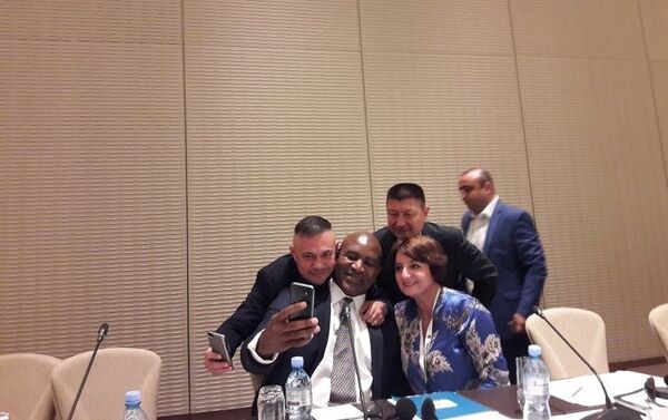 Пресс-конференция 55-1 Конвенции Всемирного боксерского совета (WBC) в Баку - Sputnik Азербайджан