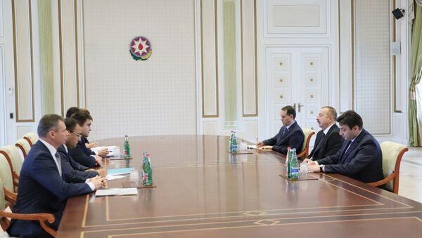 Президент Ильхам Алиев принял делегацию во главе с министром иностранных дел Украины - Sputnik Азербайджан