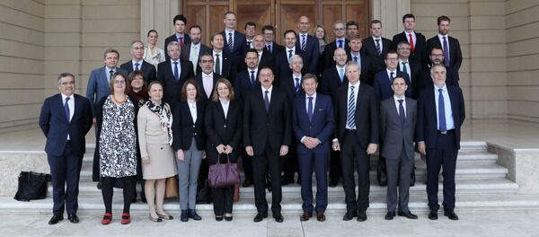 Президент Ильхам Алиев принял делегацию Совета Европейского Союза Президент Ильхам Алиев принял делегацию Совета Европейского Союза - Sputnik Азербайджан