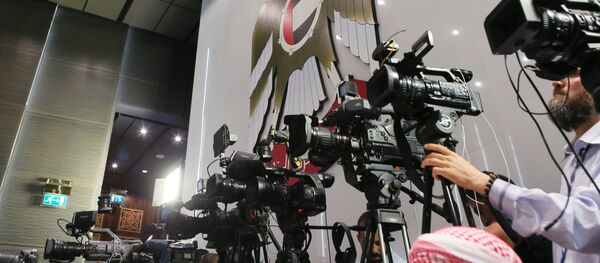 Журналисты за работой, фото из архива - Sputnik Азербайджан