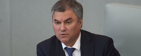 Председатель Государственной Думы РФ Вячеслав Володин на пленарном заседании Государственной Думы РФ - Sputnik Азербайджан