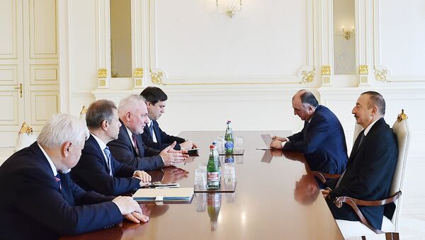 Встреча президента Азербайджана Ильхама Алиева с сопредседателями Минской группы ОБСЕ, 7 октября 2017 года - Sputnik Азербайджан