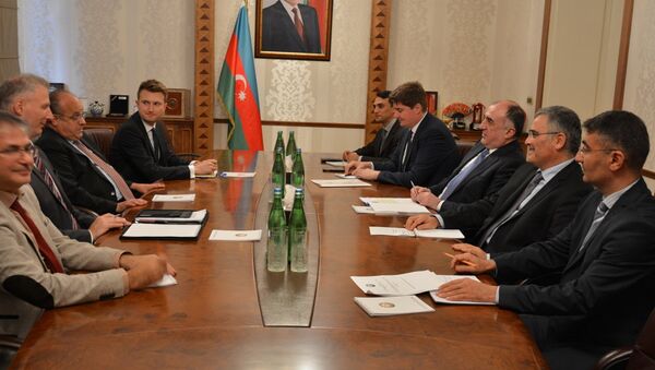 Эльмар Мамедъяров принял делегацию, возглавляемую заместителем генерального секретаря Европейского союза (ЕС Жаном-Кристофом Бельяром - Sputnik Азербайджан