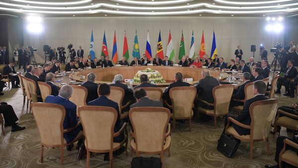 Заседание Совета глав государств – участников Содружества Независимых Государств в расширенном составе, 11 октября 2017 года - Sputnik Азербайджан