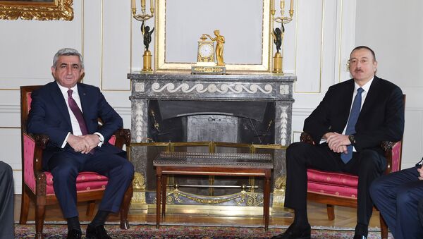 Встреча президентов Азербайджана и Армении, Берн, 19 декабря 2015 года - Sputnik Азербайджан