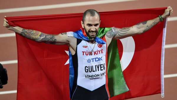 Выступление Рамиля Гулиева на Чемпионате мира по легкой атлетике в Лондоне, 10 августа 2017 года - Sputnik Азербайджан