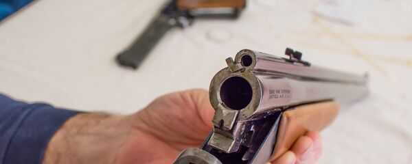 Дым из двуствольного охотничьего ружья - Sputnik Азербайджан
