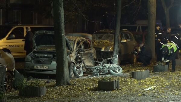 Последствия взрыва в центре Киева, погибло 2 человека - Sputnik Азербайджан