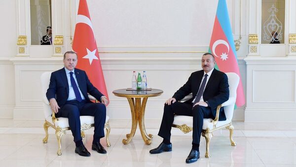 Встреча Президента Азербайджана Ильхама Алиева с Президентом Турции Реджепом Тайипом Эрдоганом, архивное фото - Sputnik Азербайджан