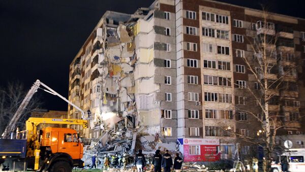 Обрушение жилого дома в Ижевске - Sputnik Azərbaycan