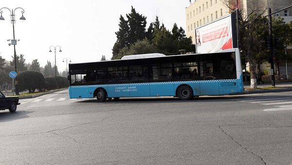 Пассажирский автобус в Сумгайыте, фото из архива - Sputnik Азербайджан