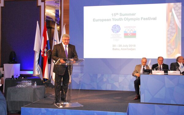 Церемония подписания меморандума между Европейским олимпийским комитетом и Министерством молодежи и спорта Азербайджана - Sputnik Азербайджан