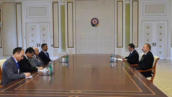 Президент Ильхам Алиев принял делегацию, возглавляемую государственным министром иностранных дел Индии Мобашаром Джавадом Акбаром - Sputnik Азербайджан