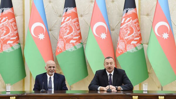 Совместное заявление для прессы президентов Азербайджана и Афганистана Ильхама Алиева и Ашрафа Гани - Sputnik Азербайджан