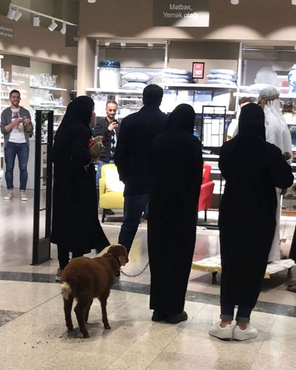 Арабские туристы в Ganjlik Mall Арабские туристы в Ganjlik Mall - Sputnik Азербайджан