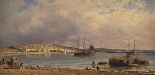 Петр Верещагин. Вид Баку с моря. 1872 год Петр Верещагин. Вид Баку с моря. 1872 год - Sputnik Азербайджан