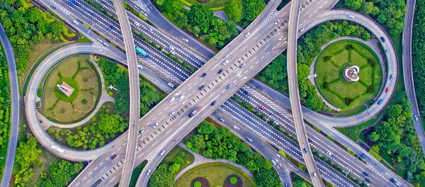 Снимок Cross Bridge Waltz фотографа Guo Ji Hua, финалист конкурса Art of Building photography awards 2017 Снимок Cross Bridge Waltz фотографа Guo Ji Hua, финалист конкурса Art of Building photography awards 2017 - Sputnik Азербайджан