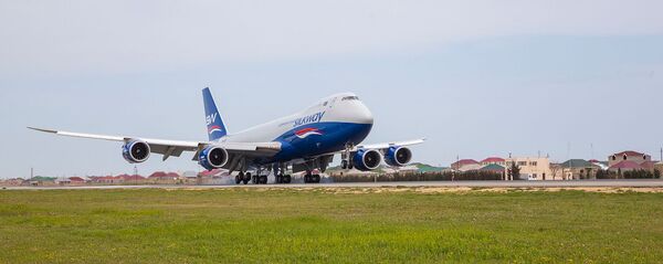 Самолет азербайджанской авиакомпании Silk Way Самолет азербайджанской авиакомпании Silk Way - Sputnik Азербайджан