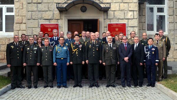 Годовая итоговая встреча в Министерстве обороны АР с аккредитованными в Азербайджане военными атташе вооруженных сил иностранных государств - Sputnik Азербайджан