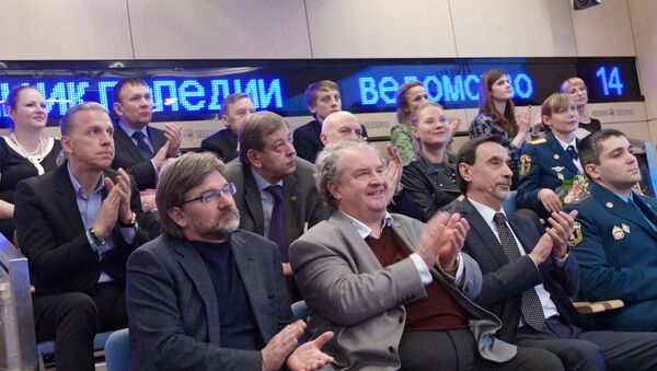 Гости на церемонии награждения победителей конкурса государственной социальной рекламы Импульс в международном мультимедийном пресс-центре МИА Россия сегодня - Sputnik Азербайджан