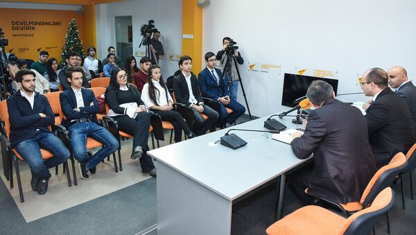 Мероприятие в пресс-центре Sputnik Азербайджан, архивное фото - Sputnik Азербайджан