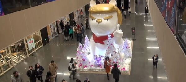 В Китае установили фигуру собаки, похожей на Дональда Трампа В Китае установили фигуру собаки, похожей на Дональда Трампа - Sputnik Азербайджан