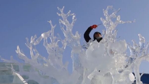 Фестиваль ледяных скульптур в Харбине - Sputnik Азербайджан