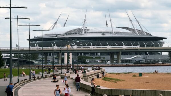 Стадион Санкт-Петербург Арена, на Крестовском острове в Санкт-Петербурге - Sputnik Азербайджан