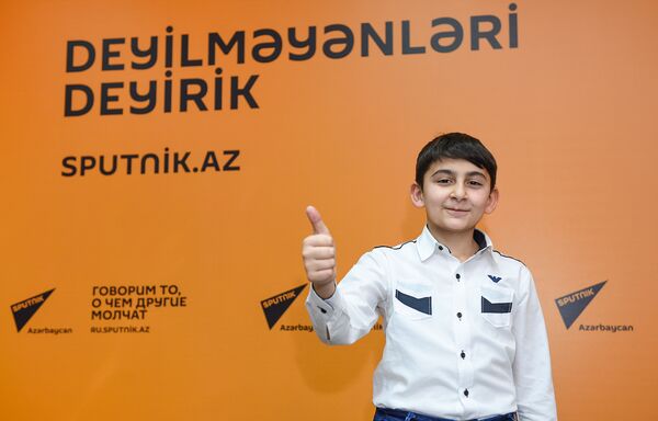 Намик Джабраилов из школы-интерната Загатальского района - Sputnik Азербайджан