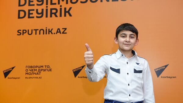 Намик Джабраилов из школы-интерната Загатальского района - Sputnik Азербайджан
