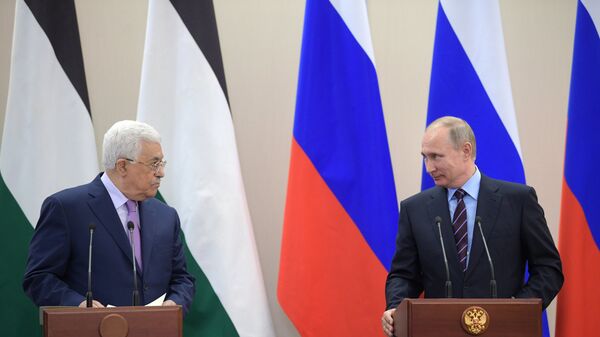 Президент РФ В. Путин встретился с президентом Палестины М. Аббасом - Sputnik Azərbaycan