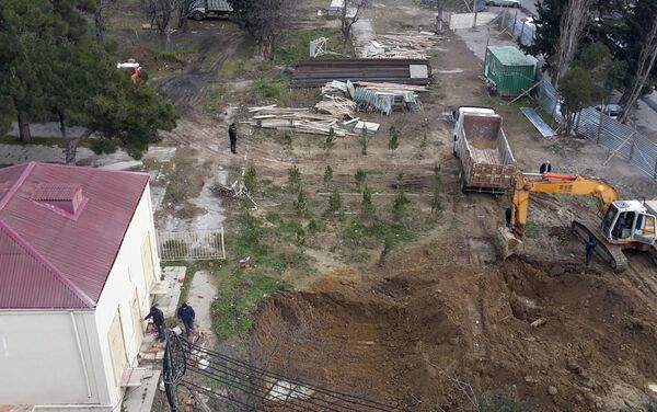 Проблемы начались несколько месяцев назад — когда в сквере были вырублены все деревья - Sputnik Азербайджан