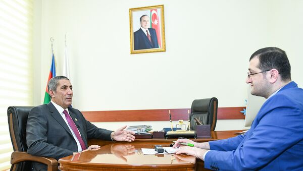 Заместитель исполнительного секретаря правящей партии Ени Азербайджан (ПЕА) Сиявуш Новрузов - Sputnik Azərbaycan