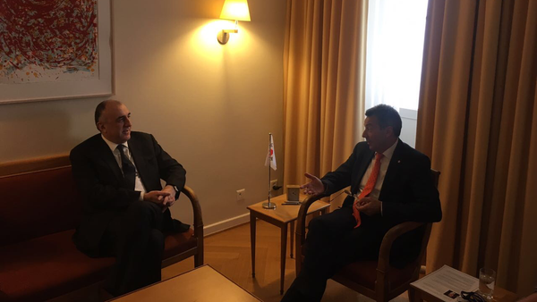 Эльмар Мамедъяров на встрече с президентом Международного Комитета Красного Креста (МККК) Петером Маурером - Sputnik Азербайджан