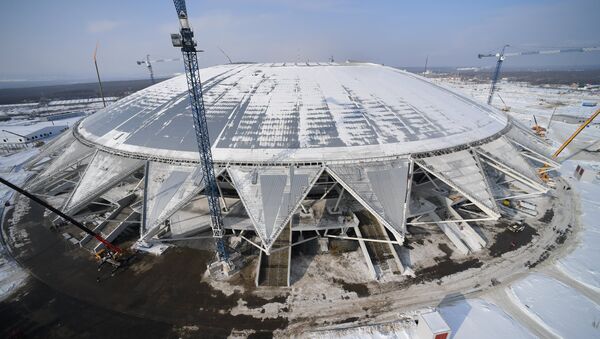 Строительство стадиона Самара Арена - Sputnik Азербайджан