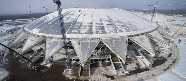 Строительство стадиона Самара Арена - Sputnik Азербайджан